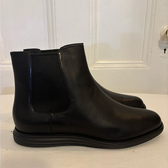 Cole Haan Black Leather Chelsea Boots - Picture 3 of 7